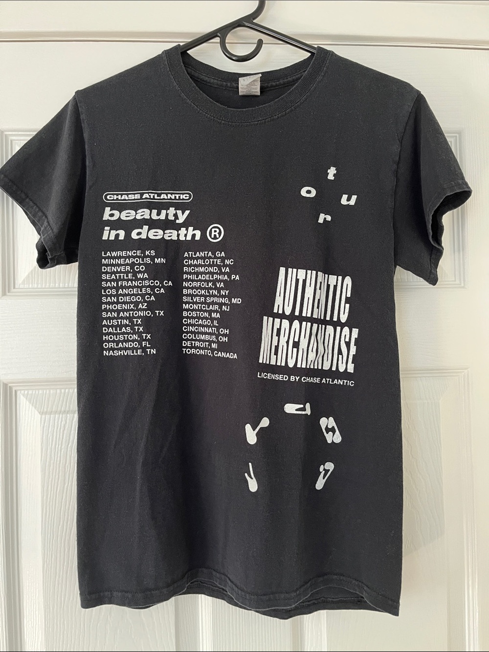 Chase Atlantic Small Black 2021 Tour T-shirt